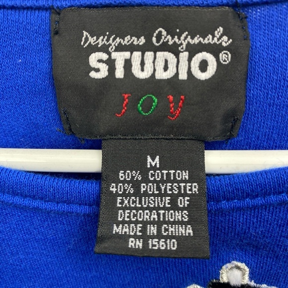 Vintage Designers Originals Studio Joy Embroidered Christmas Holiday Shirt - Picture 6 of 8